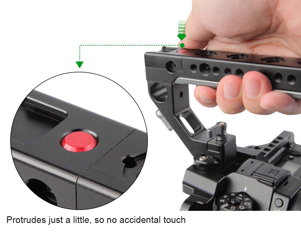 LanParte LANC R/S Button Top Handle with NATO Mount for All LANC Controlled Cameras